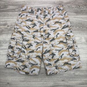 Levis Cargo Shorts Mens 32 Tiger Camo Gray Green Ripstop Utility Pockets Camp